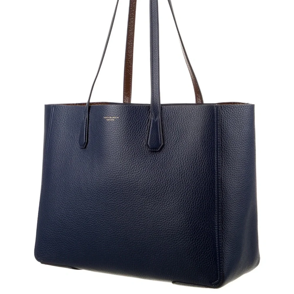 TORY BURCH Phoebe Tote Bag in Royal Navy / Buffalo